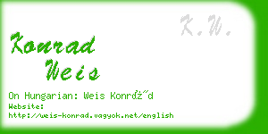 konrad weis business card